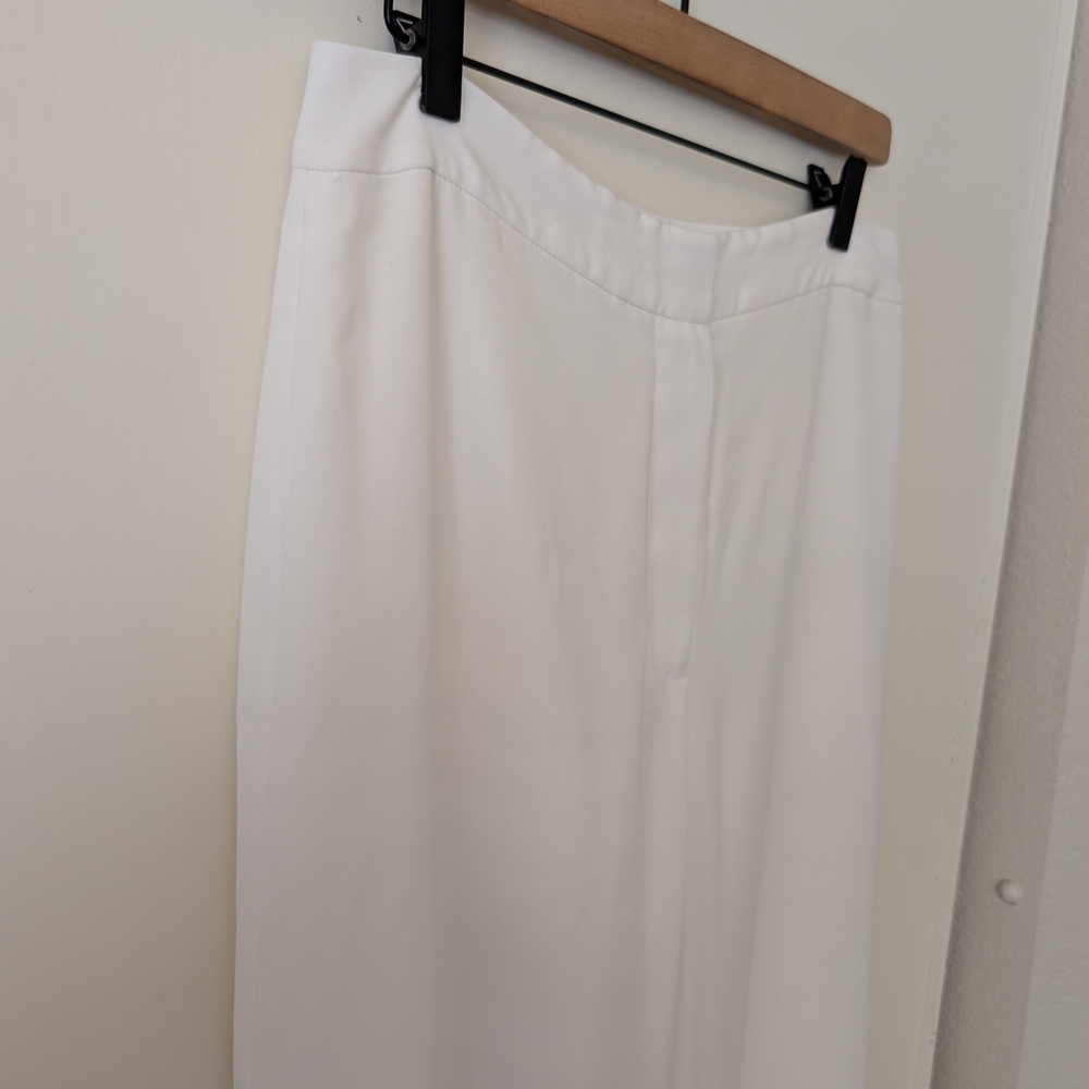 Preston & York Womens 10 White Trouser Pants Preppy Contemporary Minimalist - Picture 4 of 7
